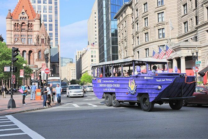Boston Duck Boat Sightseeing City Tour with Cruise Along Charles River - Boston on the land portion: squares, landmarks, and quick neighborhood context