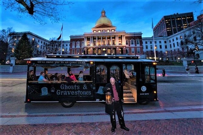 Boston Ghosts and Gravestones Trolley Tour - Entering The Night Trolley Ride At 200 Atlantic Ave