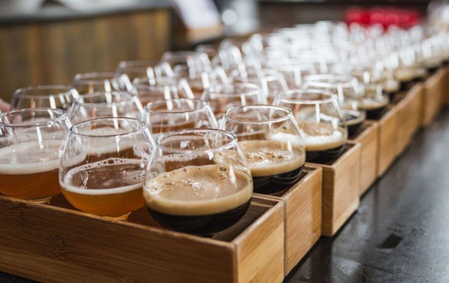 Boston: Guided Craft Brewery Tour with a Snack - Your tasting lineup: up to 12 samples, from pilsners to stouts