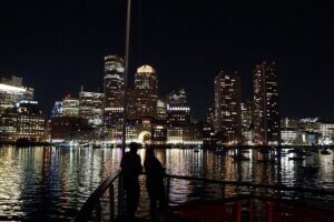 Boston Harbor Night Cruise - Open-air vs. cabin seating, plus the blankets that make a difference