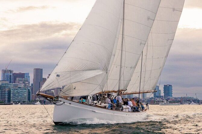 Boston Harbor Sunset Sail Tour - Fan Pier and the Moakley Courthouse view