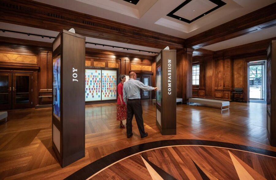 Boston: Mapparium® globe + How Do You See the World?™ - Entering the Mapparium Globe in Boston (the 1935 stained-glass world)