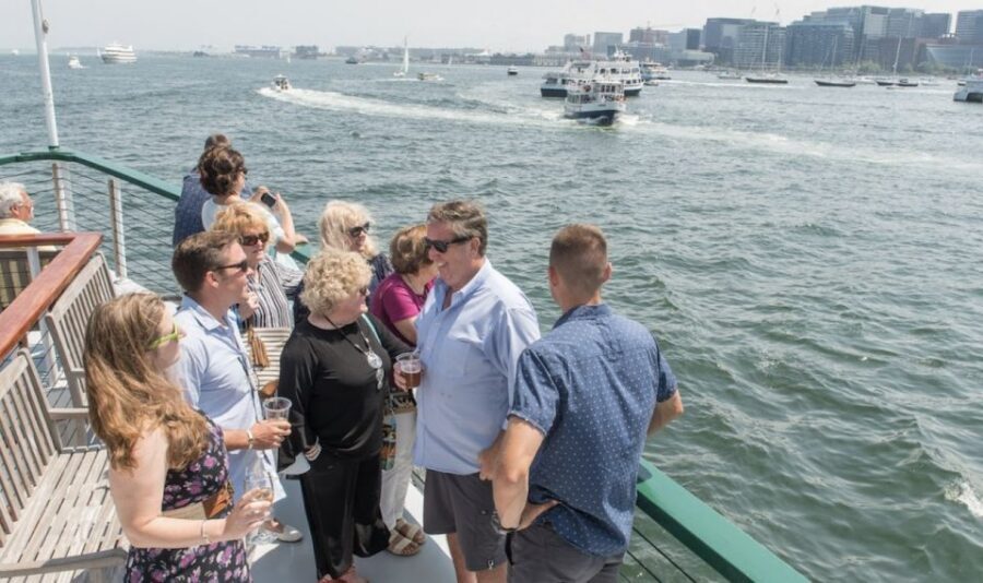 Boston: New England Harbor Cruise - Bunker Hill to the Naval Yard: USS Cassin Young and USS Constitution Views