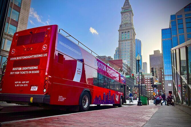 Boston Sightseeing Single Ride Pass With Double Decker Tour Bus - Stop 2: Old State House views from the upper deck
