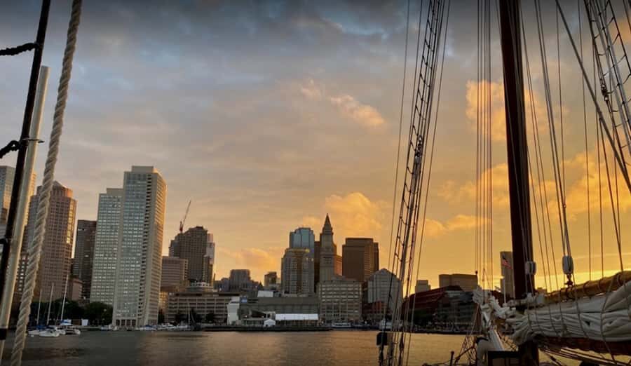 Boston: Sunset Tall Ship Harbor Cruise - Weather and comfort: dress for wind, not just temperature