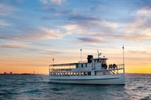 Holiday Sunset Cruise in Boston Harbor - Under the Tobin Bridge: a view you can’t fake